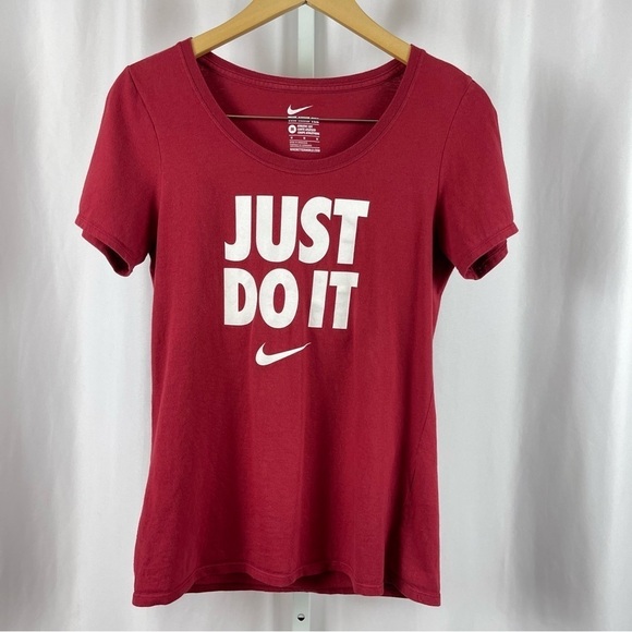 Nike The Nike Tee Medium Scoop Neck Just Do It Spellout Athletic Graphic Tee - Picture 1 of 5